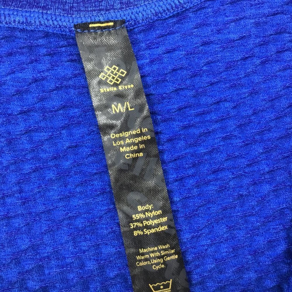 Stella Elyse Active Athletic Jacket Royal Blue Lightweight M/L Full Zip Stretch - Picture 11 of 11